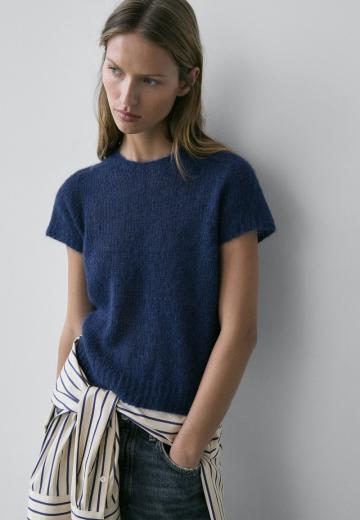 Пуловер с коротким рукавом