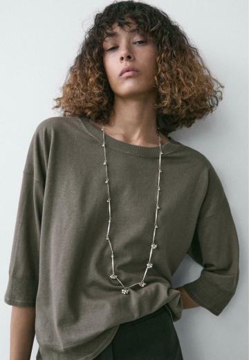 Пуловер с коротким рукавом