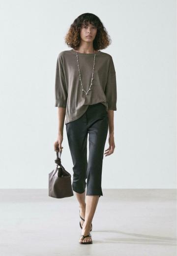 Пуловер с коротким рукавом