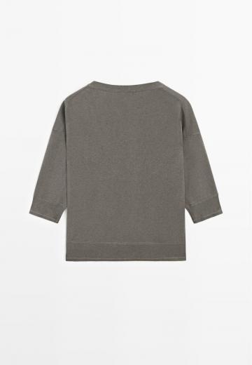 Пуловер с коротким рукавом