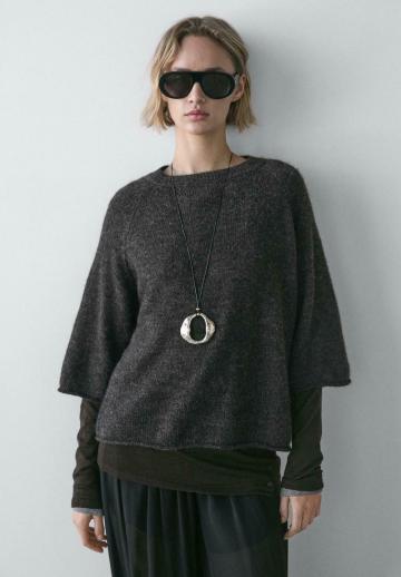 Пуловер с рукавом три четверти