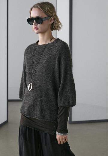 Пуловер с рукавом три четверти