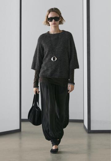 Пуловер с рукавом три четверти