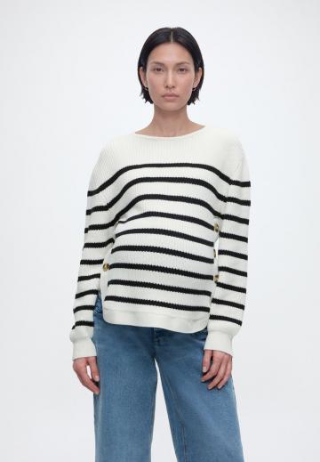 Пуловер в полоску