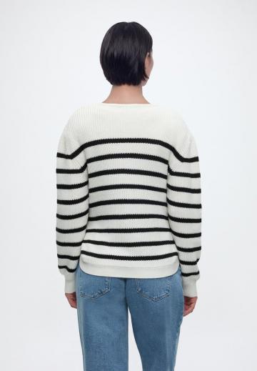 Пуловер в полоску