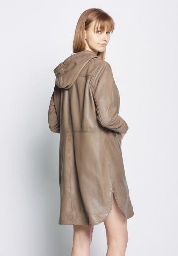 Кожаное пальто