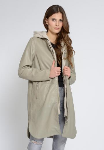 Кожаное пальто