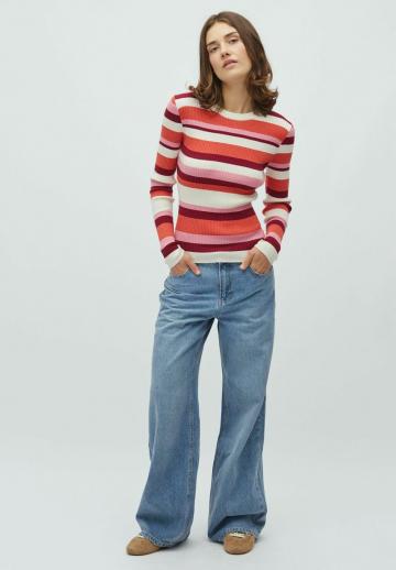 Пуловер в полоску