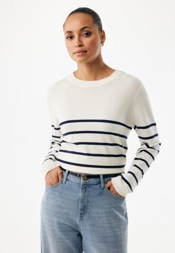 Пуловер в полоску