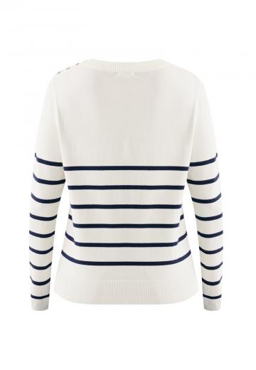 Пуловер в полоску