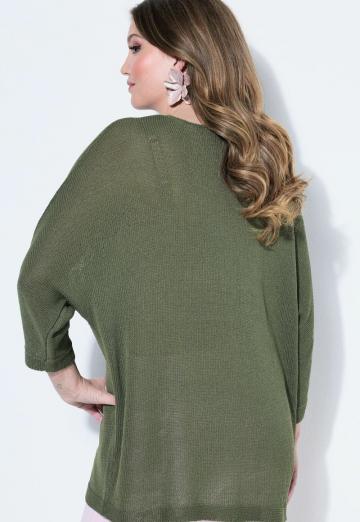 Пуловер с рукавом три четверти