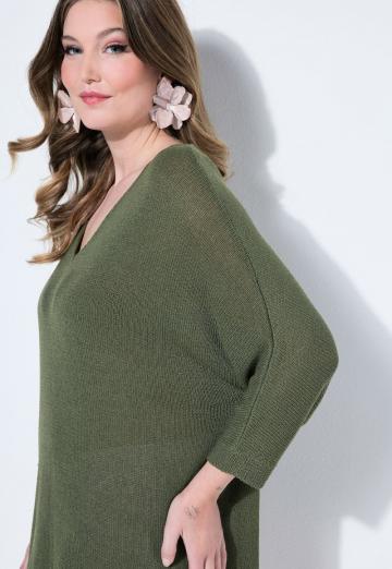 Пуловер с рукавом три четверти