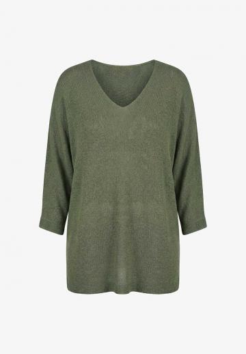 Пуловер с рукавом три четверти