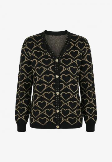 Жаккардовая вязаная кофта