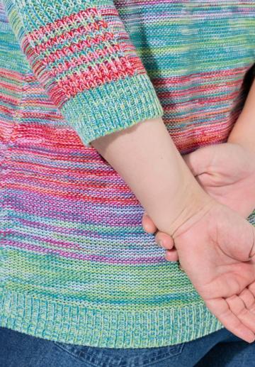 Пуловер с рукавом три четверти