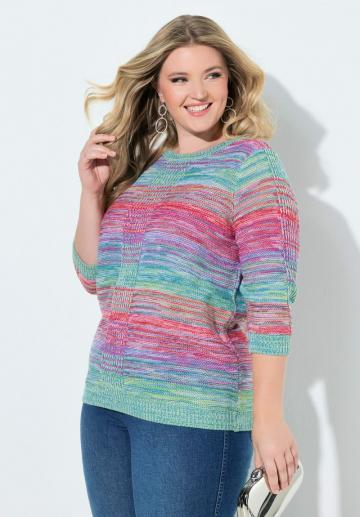 Пуловер с рукавом три четверти