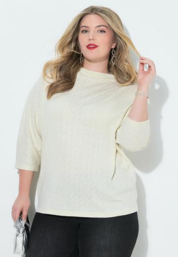 Пуловер с рукавом три четверти