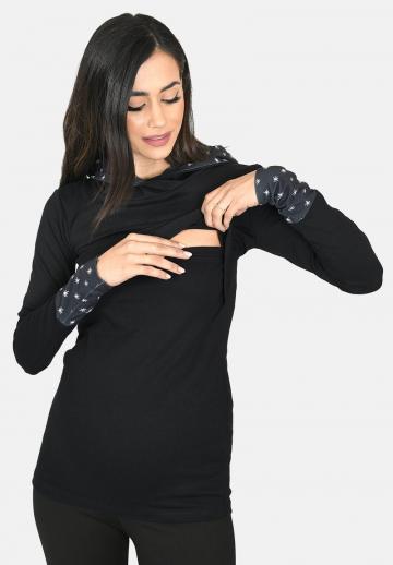 Пуловер с капюшоном