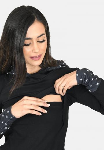 Пуловер с капюшоном