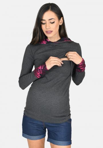 Пуловер с капюшоном