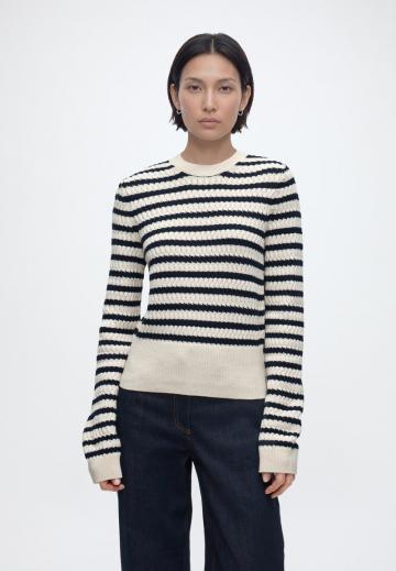 Пуловер в полоску