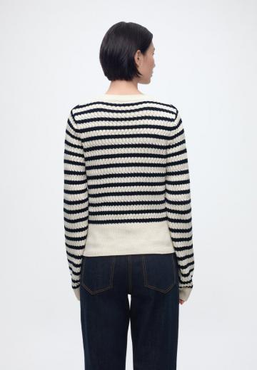 Пуловер в полоску