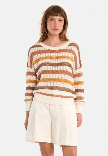 Пуловер в полоску