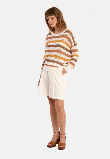 Пуловер в полоску