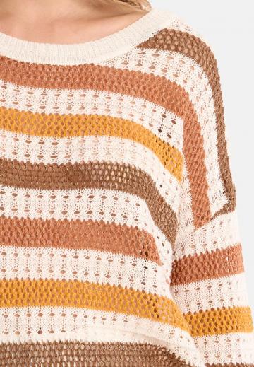 Пуловер в полоску