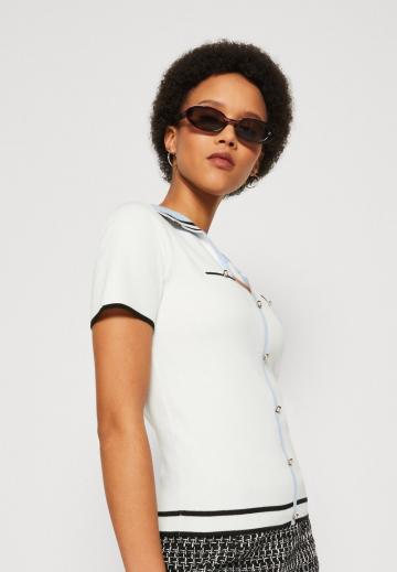 Пуловер с коротким рукавом