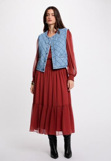 Джинсовая жилетка