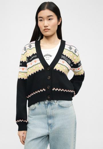 Жаккардовая вязаная кофта