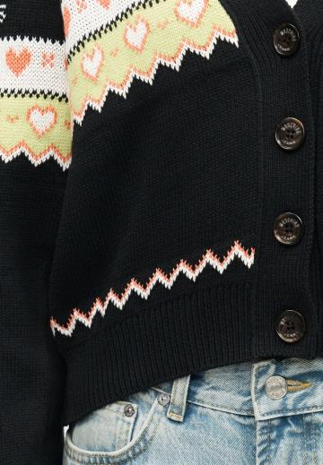 Жаккардовая вязаная кофта
