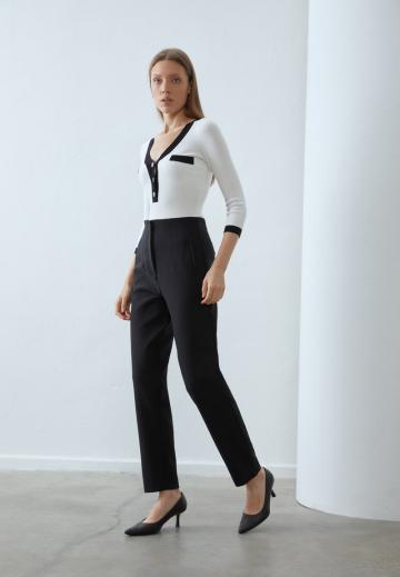 Пуловер с рукавом три четверти