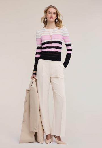 Пуловер в полоску