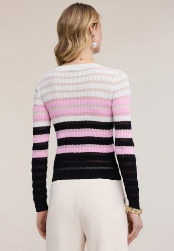 Пуловер в полоску
