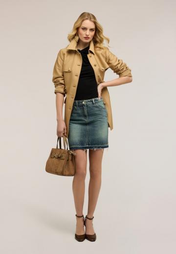 Юбка с накладными карманами