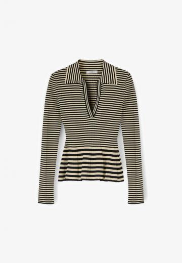 Пуловер в полоску