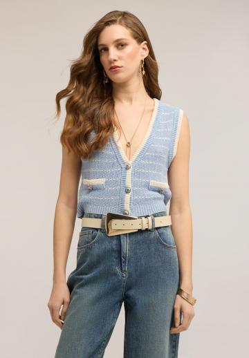 Джинсовая жилетка