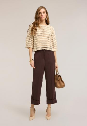 Пуловер с рукавом три четверти