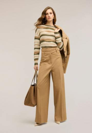 Пуловер в полоску