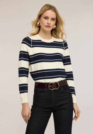 Пуловер в полоску