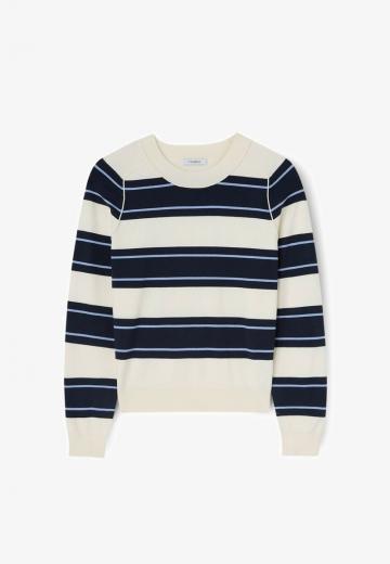 Пуловер в полоску