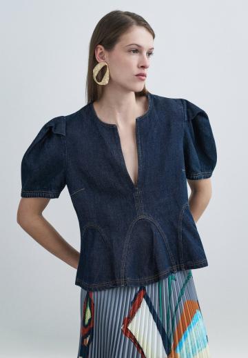 Джинсовая блузка