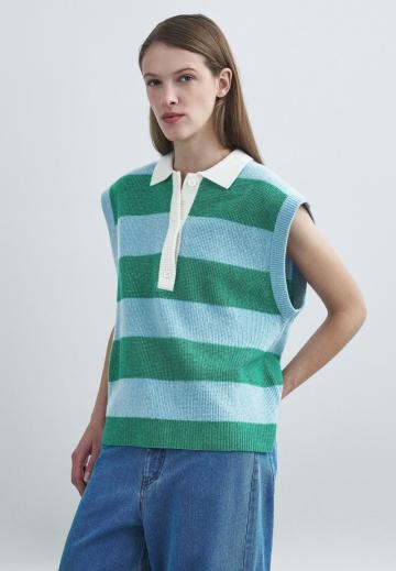 Пуловер с коротким рукавом