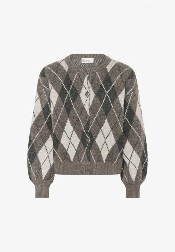 Жаккардовая вязаная кофта