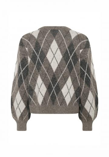 Жаккардовая вязаная кофта