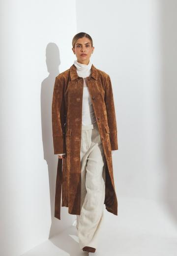 Кожаное пальто