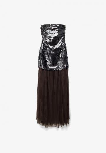 Платье без бретелек