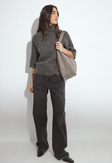 Пуловер с коротким рукавом